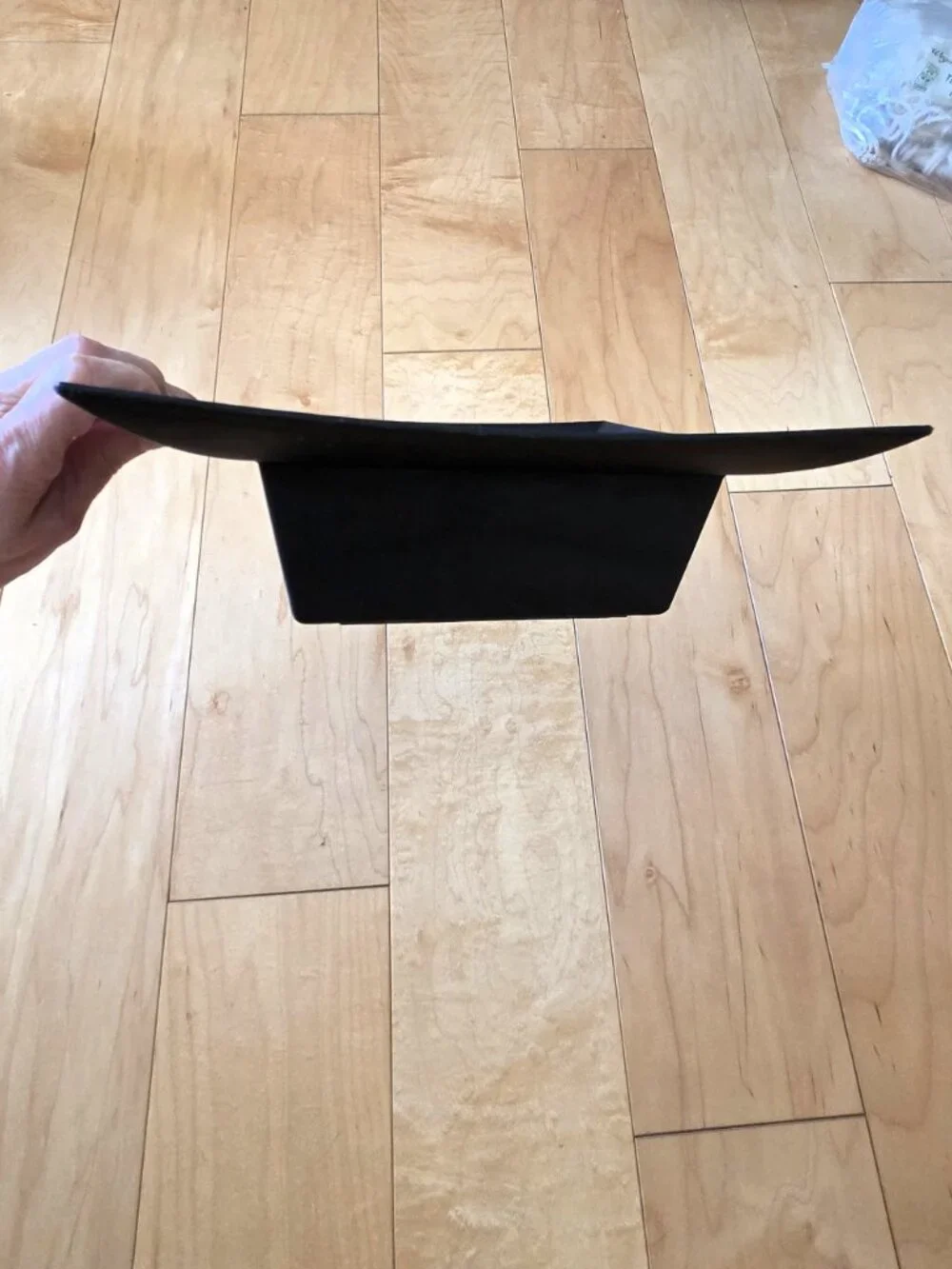 Ikebana Plastic Dish Pot Vase Black Square Wide Edges Large DYI Decor